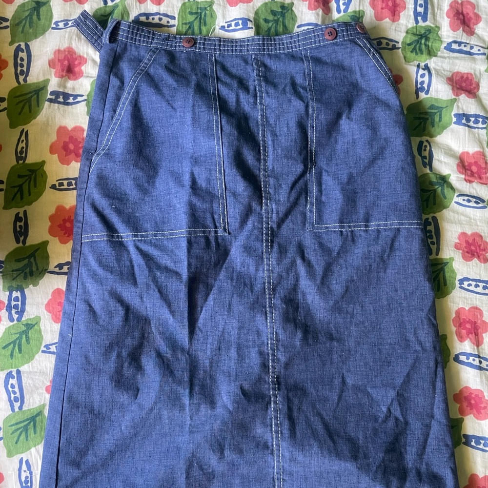 Denim Blue Women's Wrap Skirt